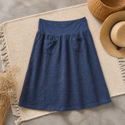 JUPE LIN BLEU JEANS
