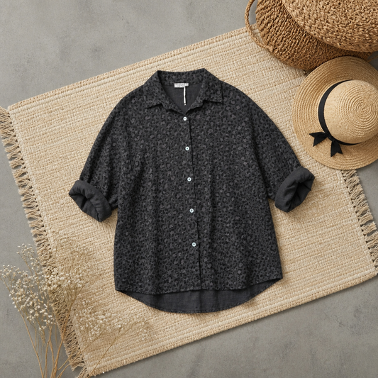 CHEMISE LEOPARD MARRON