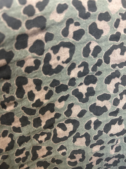 CHEMISE LEOPARD VERT