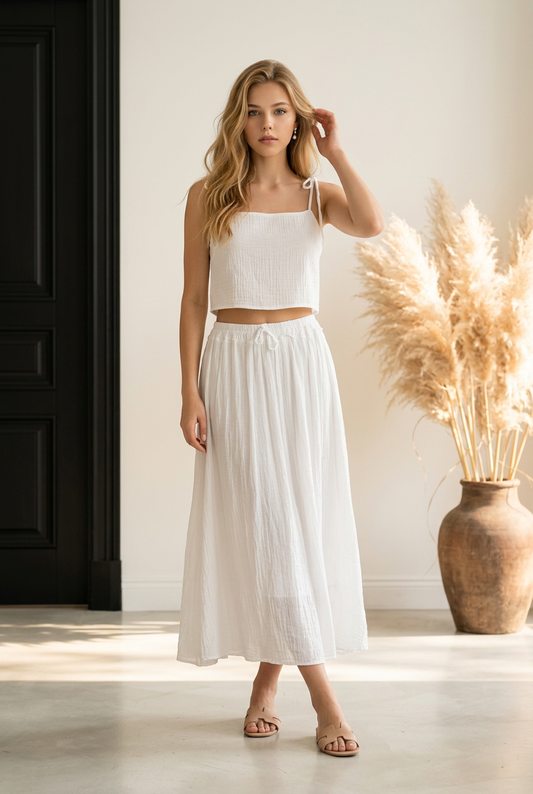 JUPE VOILE BLANCHE