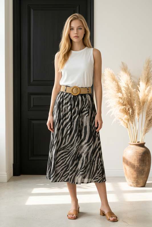 JUPE Zebré BEIGE