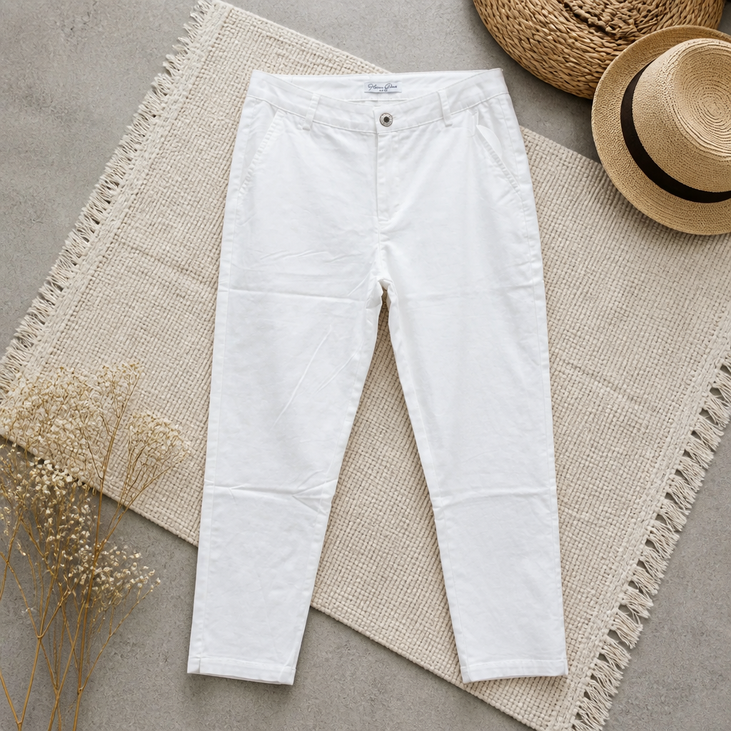 PANTALON COTON BLANC