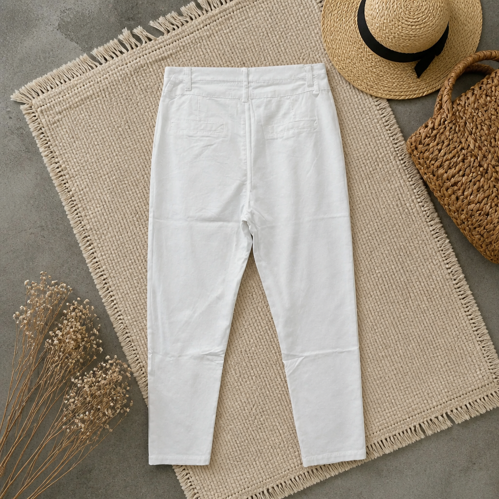 PANTALON COTON BLANC