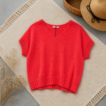 PULL LAURA sans manche CORAIL
