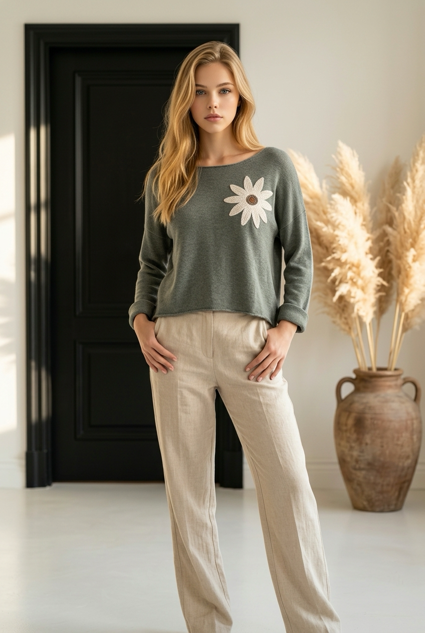 PULL MARGUERITE VERT