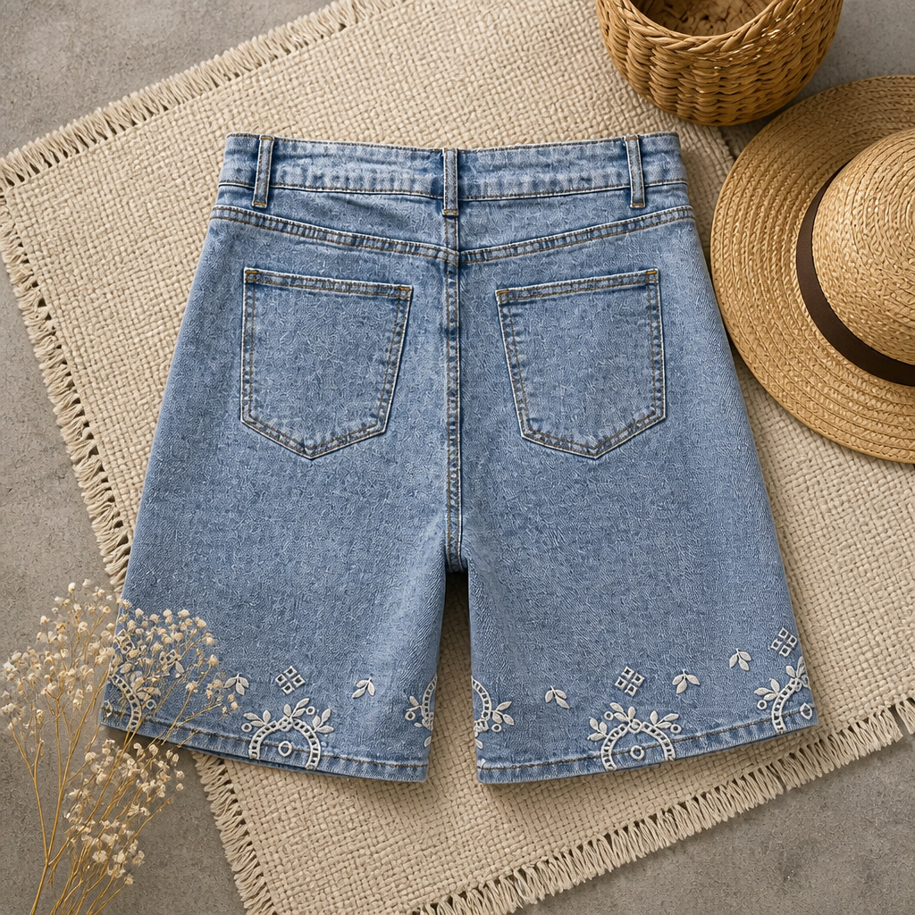 SHORT Jeans Realty Brodé